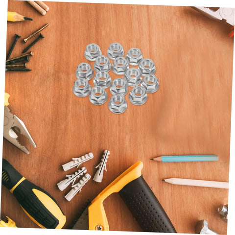 Check Out This Sosoport 15 Piece Chainsaw Guide Bar Nut Kit And Rivnut Tool For Serious Maintenance Jobs Plus Easy Installation For Secure Bar Stability On Any Cutting Task silver nuts on wood