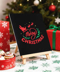 4 Pack 12 By 12 Inch Anodized Aluminum Sheets Black 0.03 Inch Thick 5052 Aluminum Alloy Engraving Plate with Merry Christmas design