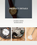 5Pcs SL68 Quartz Watch Movement Replacement Kit for DIY Watch Repairers, metal components, close-up view on wooden surface.