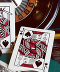 Premium Roulette Casino Playing Cards Crafted For Magicians And Card Sharks Featuring Dope Vintage Graphics. King and Jack of Spades displayed.