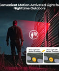 Movable Area Light For Camping And Emergencies Rechargeable 3200mAh Lantern illuminating a person near a camper at night