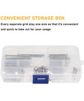 M2.5 Hex Socket Cap Screws Self Locking Nuts Assortment Kit With Wrench 304 Stainless Steel storage box