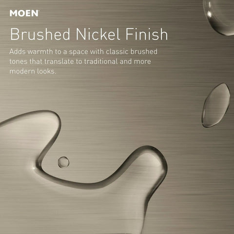 Close-up of brushed nickel finish surface used in Commercial Brushed Nickel PosiTemp Shower Trim Kit With Lever Handle And Shower Arm Valve Required MPACT Compatible For Easy Upgrades In High Traffic Bathrooms And Commercial Showers Built To Last Replacement Experience.
