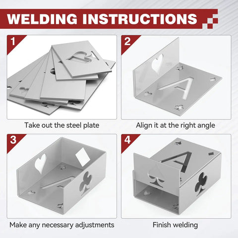 Welding instructions for Six Piece Welding Practice Kit With Type 201 Stainless Steel Coupons for MIG TIG Stick and Wire Feed Welds