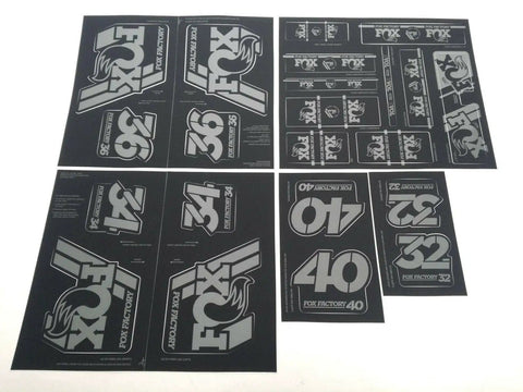Heritage Fork And Shock Decal Kit Stealth Vinyl Finish for FOX forks and shocks layout weatherproof UV resistant sheets