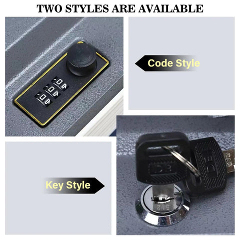 Hidden Book Safe With Combination Lock Vintage Faux Book Safe showing code and key lock styles for secret storage.