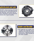 Image showing two angles of Front Wheel Bearing Hub Assembly 2 Pack For Nissan Frontier 2005-2017, Pathfinder 2005-2012, Xterra 2005-2015, Suzuki Equator 2009-2012 With 6 Lug Bolts And ABS 4WD Ready, highlighting quality and durability features.