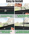Installation steps for Privacy Fence Screen Cover 3 Ft By 40 Ft Heavy Duty HDPE Shade Net With UV Protection, Weather Resistant Dark Green