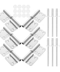 Removable Lift Off Hinges Kit With Six Sets Beefy Heavy Duty Metal Gate And Cabinet Door Hinges For Indoor Outdoor Use Weld On Includes Screws Versatile DIY Door Hardware For Cabinets Bathrooms And More