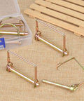 10 Pack Quarter Inch Trailer Hitch Pin Set With Quick Release And Locking Pin for towing coupler displayed on a burlap surface