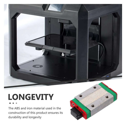 Top Tier High Precision MGN12H Linear Guide Rail Kit With Smooth Bearing Steel Slider Blocks For 3D Printers And CNC Machines That Rock, shown in black 3D printer setup