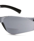 Ztek Safety Glasses S2520R15 With 1.5 Bifocal Reader, gray lens, gray frame, wraparound style