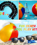48 Piece Beach Ball And Neon Sunglasses Party Favors Set With 24 Inflatable 12 Inch Beach Balls 24 Neon Sunglasses And Handy Pump