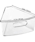 Smooth Spinning Lazy Susan Cabinet Organizer Bins For Kitchen 8 Pack Wedge Shape Pantry Turntable Tray clear plastic dimensions shown