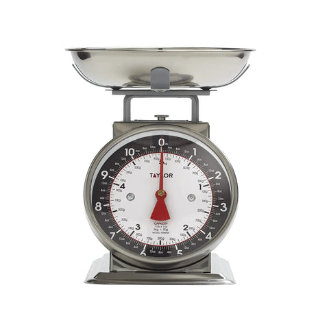 Analog Mechanical Kitchen Scale With Bowl Battery Free And Up To 11 Pounds Measuring In Grams And Ounces For Baking And Cooking