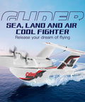 Amphibious RC Plane For Water Land And Air 3 Channel Remote Control Airplane Boat on water surface