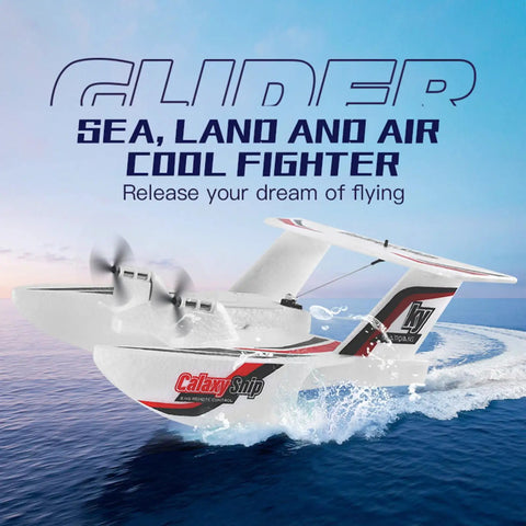 Amphibious RC Plane For Water Land And Air 3 Channel Remote Control Airplane Boat on water surface