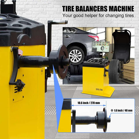 Premium Automatic Wheel Balancer With 24 Inch Color LCD Display, Auto A D Measurement, laser guide, in tire shop setting