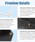 Rock Solid Ip65 Waterproof Project Box Abs Plastic Electronic Enclosure Tough As Nails Junction Case For Wet Weather Outdoor Wiring And Heavy Duty Diy Projects features waterproof rubber gasket and built-in mounting points.
