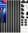 Cable Hider Kit For Wall Mounted TVs And Home Office 157 Inch Paintable Black Wire Concealer Raceway Easy Install And Plug And Play