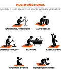Illustration showing multiple uses of the ProFlex 380 Kneeling Pad Built Tough With Thick NBR Foam Cushions in various activities.