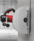 Heavy Duty 5500W Electric Concrete Saw Delivers Badass Power For Precision Wall Grooving And Road Cutting With Adjustable 160mm Depth Settings And Infrared Guidance For Flawless Stone Door Projects mounted on a concrete wall.