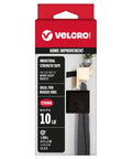 Heavy Duty Hook And Loop Fasteners Black 4 Ft By 2 In For Indoor And Outdoor Use With Industrial Strength Adhesive in packaging