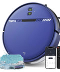 Smart Robotic Vacuum With 2 In 1 Mopping 1400Pa Suction WiFi App Control Works With Alexa And Google Assistant Auto Self Charging