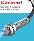 M8 Inductive Proximity Sensor Switch Shield Type, NPN NO, 3-Wire, 10-30VDC, 200mA, IP65 waterproof with blue shield