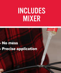 Applying Crystal Clear 5 Minute Epoxy Syringe With Static Mixer to cable, precise application, ultra strong bond, see-through cure.