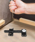 Installation of 4 Piece Plastic Sofa Repair Connector Set with Serrated Teeth Grip Preventing Frame Separation