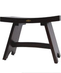 24-Inch Teak Shower Bench With Anti-Slip Flared Legs And Adjustable Foot Pads, Sturdy Teak Wood Shower Stool