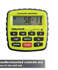 DigiRoller Plus III 12.5 Inch Electronic Distance Measuring Wheel With Large Backlit Display controls close-up.
