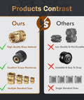 Comparison of brass heat set threaded inserts showing benefits of 350 Pcs Brass Heat Set Threaded Inserts Kit For Plastic And 3D Printing M2 To M6 vs others