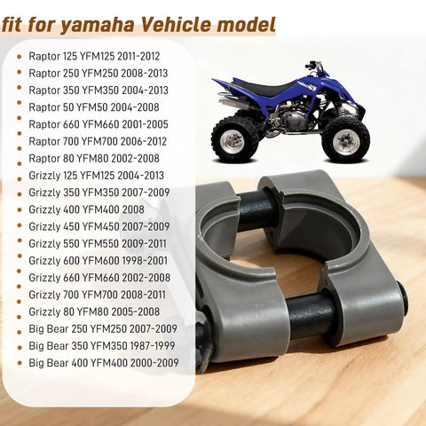 Heavy Duty Steering Stem Bushing And Collar And Seal Washer Kit For Yamaha ATVs shown with compatible models list and ATV image.