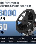 Direct Drop In Replacement Bathroom Exhaust Fan Motor Kit For 50 CFM Quiet Ventilation With Blower Wheel Fits 659 662 678 688 Series