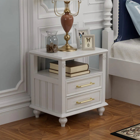 White nightstand with 5 Pack 3 Inch Gold Cabinet Pulls Brushed Gold Drawer Handles Zinc Alloy Hardware For Kitchen Cupboard Bathroom Bedroom With 76mm Hole Centers And Easy Install