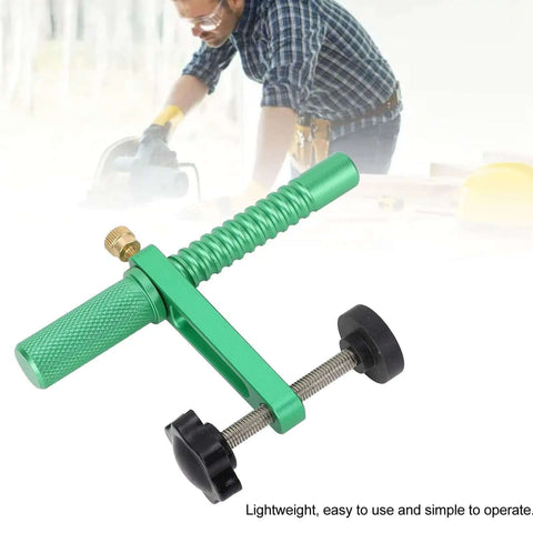Two Pack 20mm Aluminum Bench Dog Woodworking Clamps For Handcrafts One Handed Operation Lightweight Durable Quick Hole Clamp in use