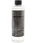 Front view of OEMTOOLS 24399 vacuum pump oil bottle, 8 oz, hydrotreated, clear oil in transparent bottle with black label