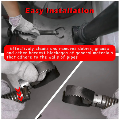 Heavy Duty Three Inch Cable Coupler Cutter Compatible With Ridgid K400 Drum And K50 Sectional Machines in use, showing easy installation and blade detail.