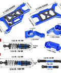 RC Upgrade Parts Kit For One Tenth Slash 2WD And Slash VXL 2WD A arms caster blocks shocks measurements