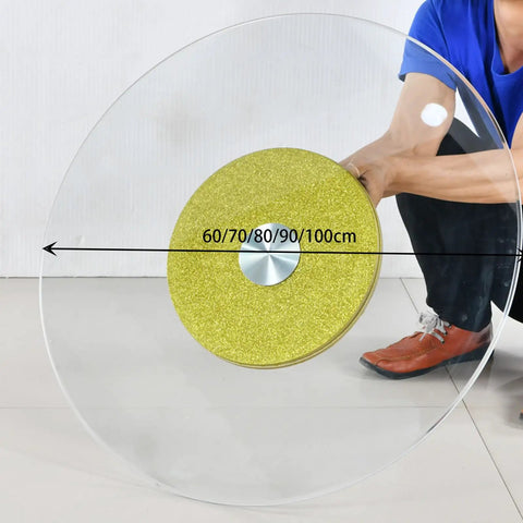 Big Ol Tempered Glass Lazy Susan Turntable For Dining Table, 8mm thick, high heat resistant, 60-100cm diameter, rotating tray