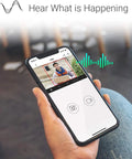 Person viewing footage on smartphone app from Outdoor Security Cam With Color Night Vision, AI Person Detection, 1080P.