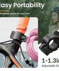 4 Foot Cable Bike Lock With Half Inch Resettable Combination And Mounting Bracket In Baby Pink For Bicycle Electric Scooter Motorcycle Dope Security And Versatility On The Go close-up on bike mount