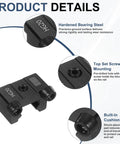Beefy Two Pack HG20 Linear Guide Rail Fixed Slider Anti Collision Block Stopper details, including set screw and cushion pad.