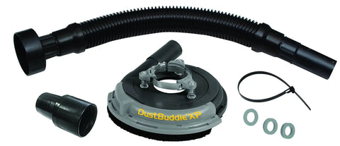 Universal Dust Shroud Attachment For Angle Grinders That Handles 6 To 9 Inch Sizes With Rugged Glass Filled Nylon Build Sliding Front