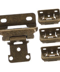 4 Pack Self Closing Cabinet Hinges With Brushed Metal Finish Soft Close Overlay For Frameless Kitchen Cabinets Durable Quiet