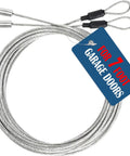 Heavy Duty Galvanized Steel Garage Door Cables 13 Ft 6 In 2 Pack For 7 Ft Doors Replacement Kit Corrosion Resistant Rust Proof Wire Durable Build For Smooth Quiet Operation with loop ends and tag