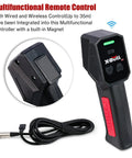 Multifunctional remote control for Heavy Duty 13500 Lb Electric Winch With Synthetic Rope Harness And Wireless Remote Control.