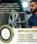 Trailer grease seal, 4-pack, 2.25x3.38 in, for Dexter Texcom 5200-7000 lb axles (side view).